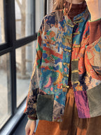 R&B | Klassischer ethnischer Mantel mit Taschen für Frauen