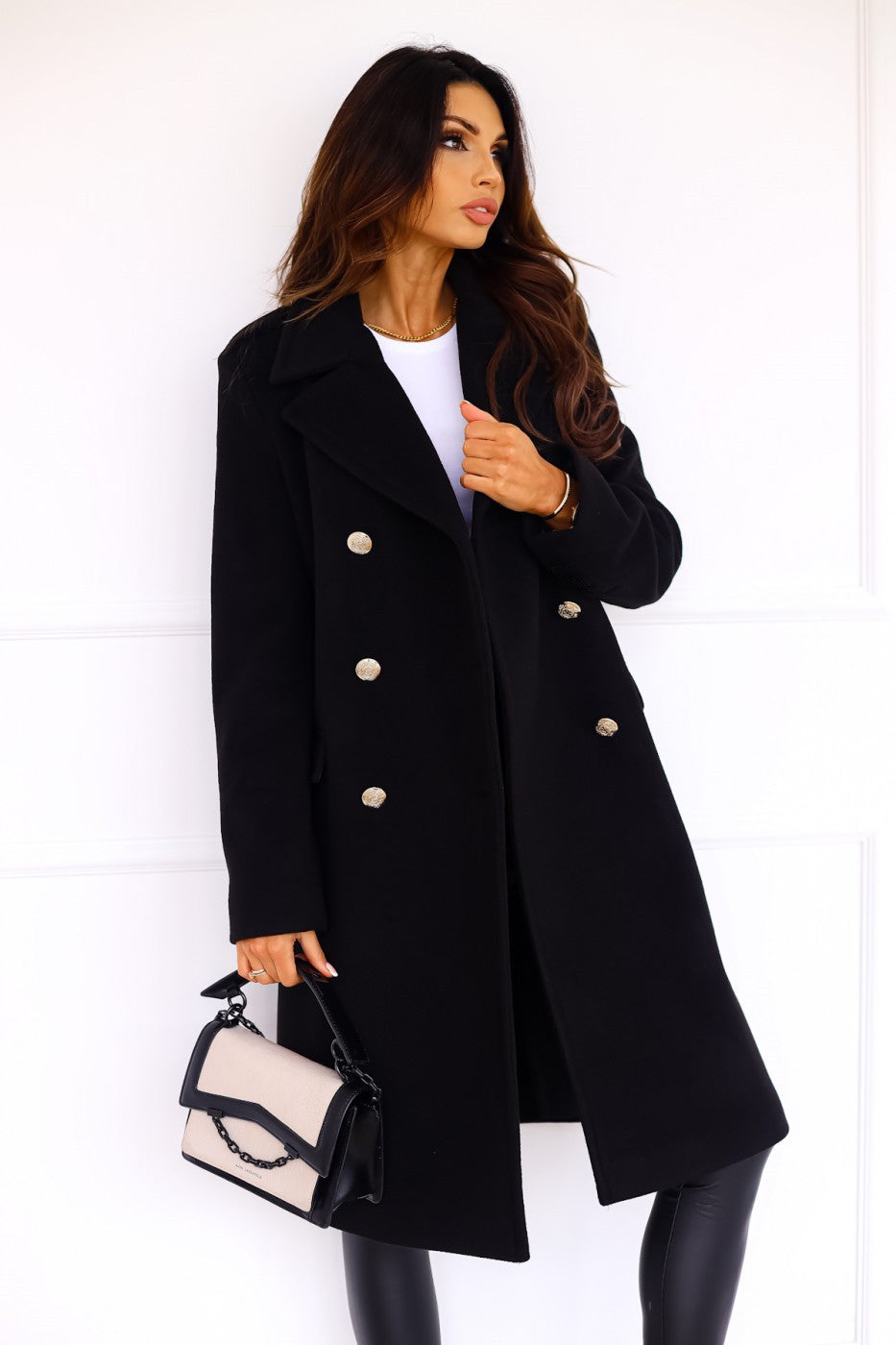 R&B | Schicke Taillierte Damen Wolljacke mit Knöpfen