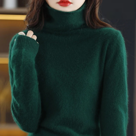 R&B | Pullover Damen Weicher Rollkragenpullover, Warm & Luxuriöses Design