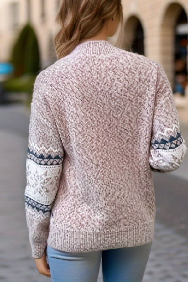 R&B | Schicker Weihnachts-Turtleneck mit Schneeflockenpullover