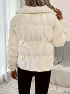 R&B | Gerippte Pufferjacke mit Reißverschluss