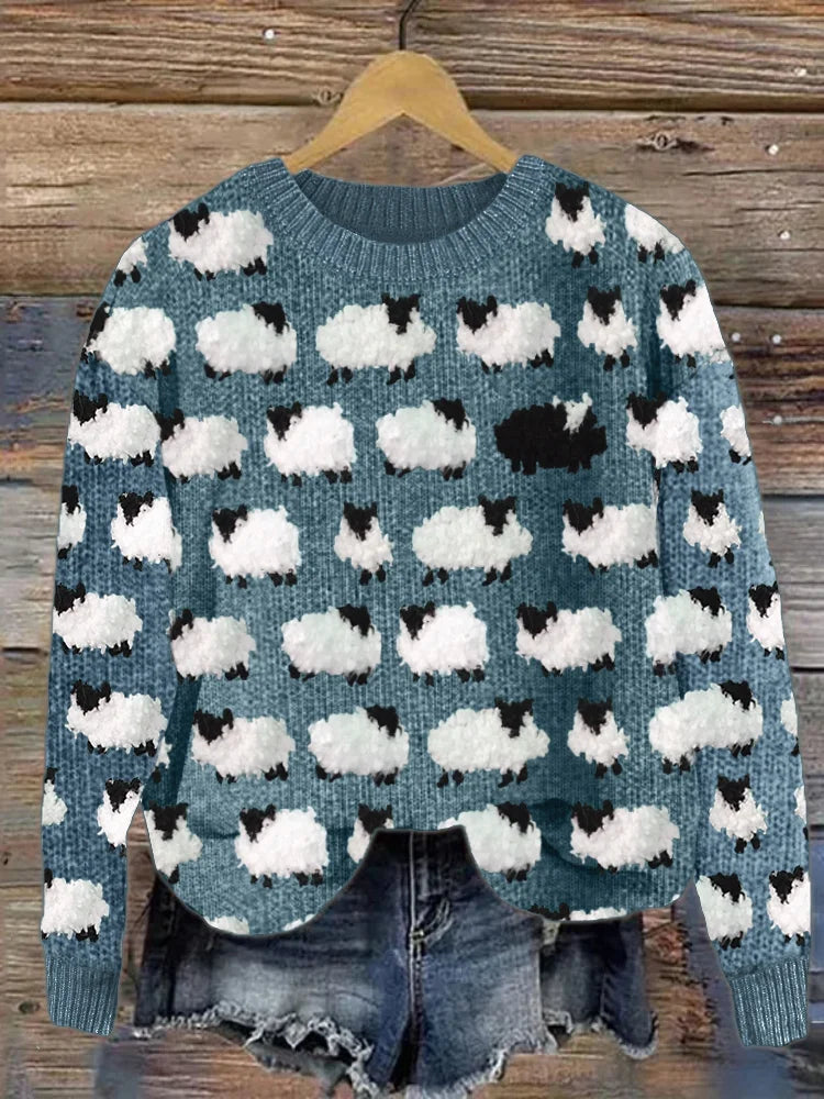 R&B | Wollpullover mit Schafsmuster