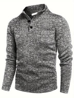 R&B | Lässiger Pullover mit Knopfdetails Baumwollmischung Komfort und Stil