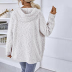 R&B | Gestrickter Strickjacke mit Kapuze