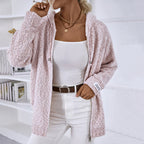 R&B | Gestrickter Strickjacke mit Kapuze