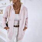 R&B | Cardigan - Damen Winter Freizeit Strickcardigan mit Kapuze