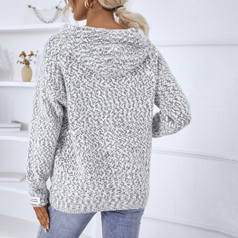 R&B | Cardigan - Damen Winter Freizeit Strickcardigan mit Kapuze