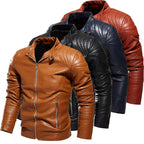 Herren Bikerjacke aus kunstvoll verarbeitetem mit markanten Steppdetails und praktischen Taschen R&B