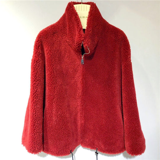 Damen gemütliche und kuschelige Fleecejacke mit hohem Kragen R&B