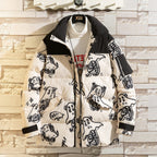 R&B | Bedruckte wattierte Jacke