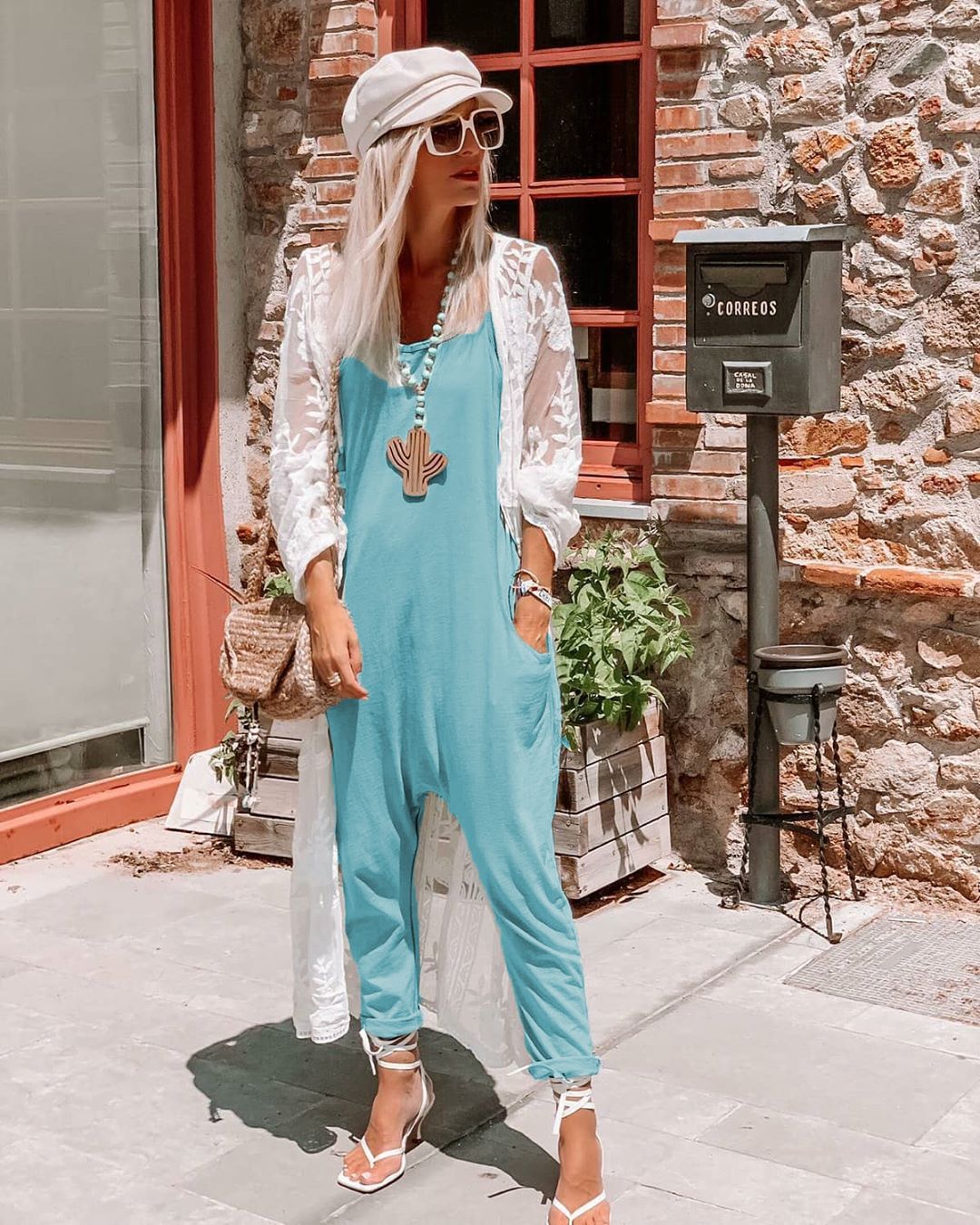 Damen Lässiger Jumpsuit mit elegantem Oberteil und praktischen Taschen R&B