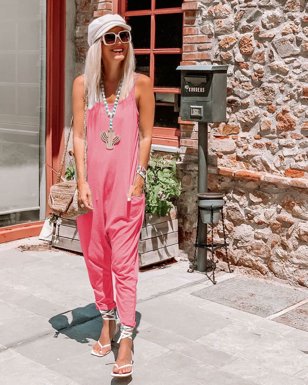 Damen Lässiger Jumpsuit mit elegantem Oberteil und praktischen Taschen R&B