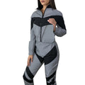 Damen Sportliches Jogginganzug mit kontrastierenden Farbakzenten und sportlichem Schnitt R&B