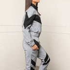 Damen Sportliches Jogginganzug mit kontrastierenden Farbakzenten und sportlichem Schnitt R&B
