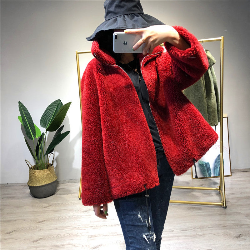 Damen gemütliche und kuschelige Fleecejacke mit hohem Kragen R&B