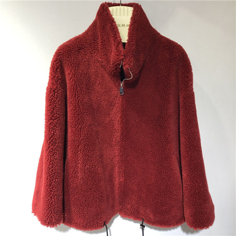 Damen gemütliche und kuschelige Fleecejacke mit hohem Kragen R&B
