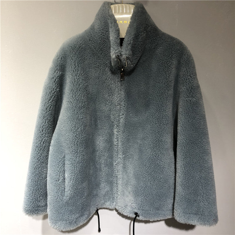 Damen gemütliche und kuschelige Fleecejacke mit hohem Kragen R&B