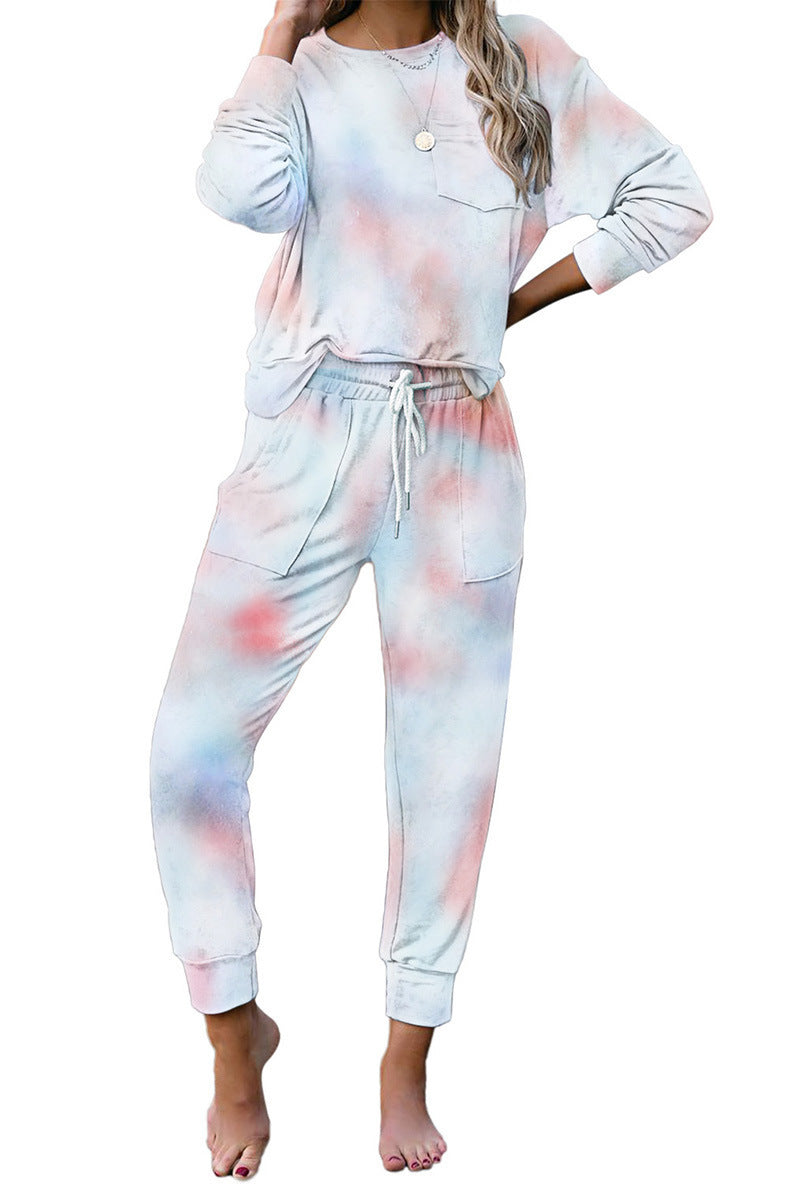Damen bequemer Freizeitanzug im stylischen Batikdesign R&B