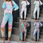 Damen bequemer Freizeitanzug im stylischen Batikdesign R&B