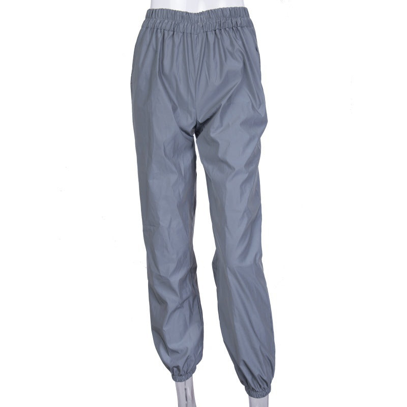 Damen lässige Freizeit-Hosen mit seitlichen Taschen und elastischem Bund R&B