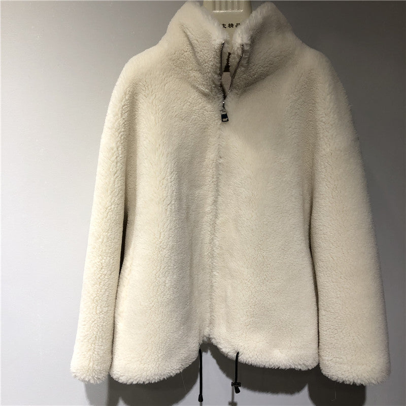 Damen gemütliche und kuschelige Fleecejacke mit hohem Kragen R&B