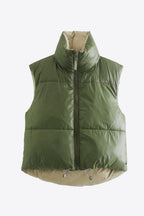 R&B | Zip-Up Drawstring Puffer Weste
