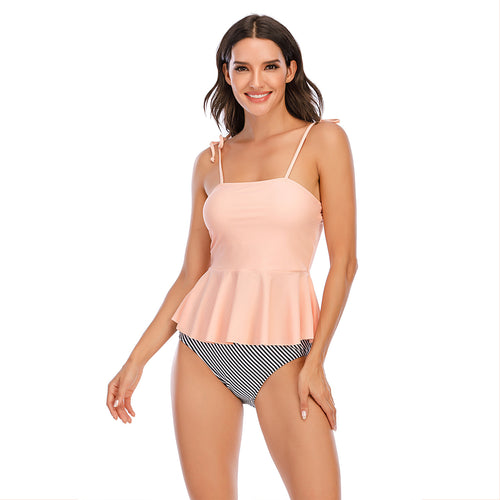 Damen Oberteil-Badeanzug mit schwingendem Design R&B