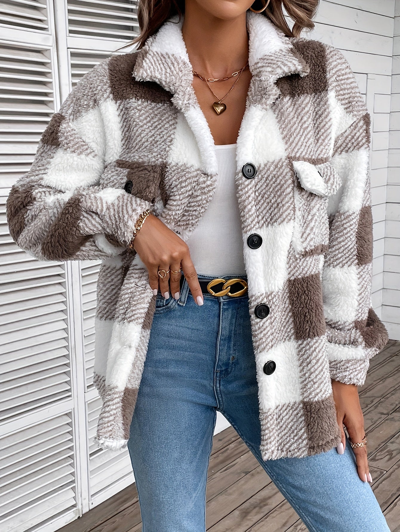 R&B | Flanellhemd mit Karos Polyester Warm und Stilvoll