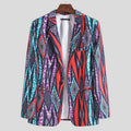 Damen Blazer mit auffälligem geometrischen Muster und eleganter Schnittführung