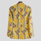 Damen Blazer mit auffälligem afrikanischen Muster und modernem Schnitt