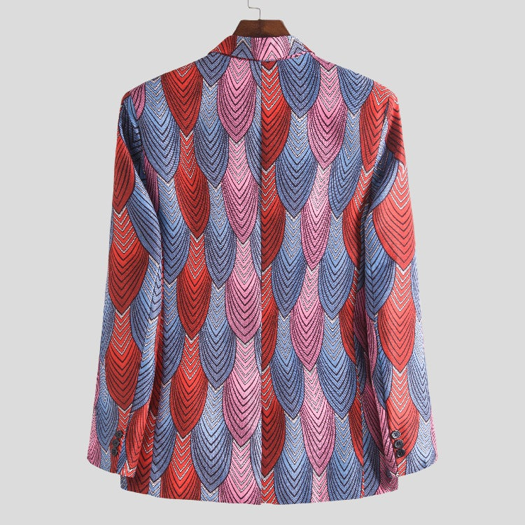 Damen Blazer mit auffälligem floralem Muster und modernem Schnitt