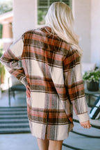 R&B | Lange Karierte Shirtjacke Baumwollmischung Stilvoll und Praktisch