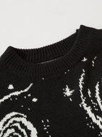 R&B | Farbe Vintage Druck Zerrissene Sweatshirt