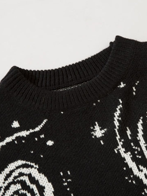 R&B | Farbe Vintage Druck Zerrissene Sweatshirt
