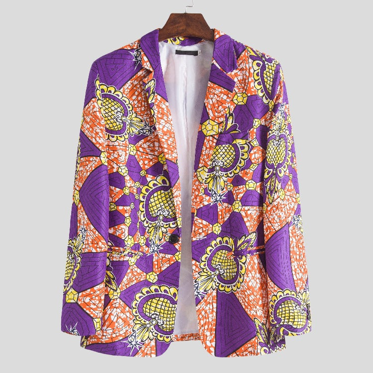 Damen Blazer im auffälligen afrikanischen Muster