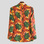 Damen Blazer im tropischen Blätterdesign