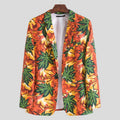 Damen Blazer im tropischen Blätterdesign