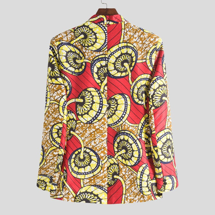Damen Blazer aus hochwertigem afrikanischem Stoff mit modernem Muster