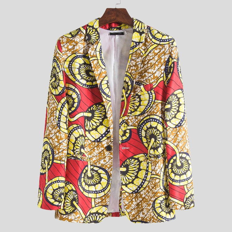 Damen Blazer aus hochwertigem afrikanischem Stoff mit modernem Muster