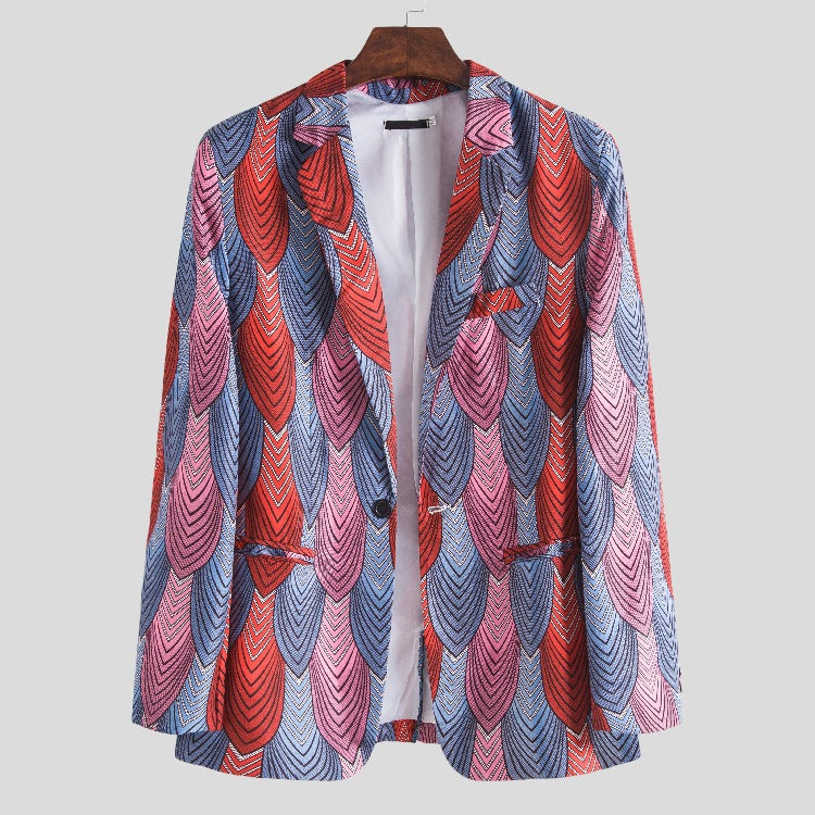 Damen Blazer mit auffälligem floralem Muster und modernem Schnitt
