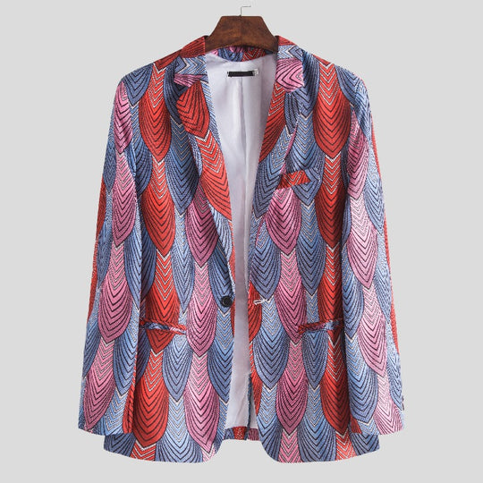 Damen Blazer mit auffälligem floralem Muster und modernem Schnitt R&B