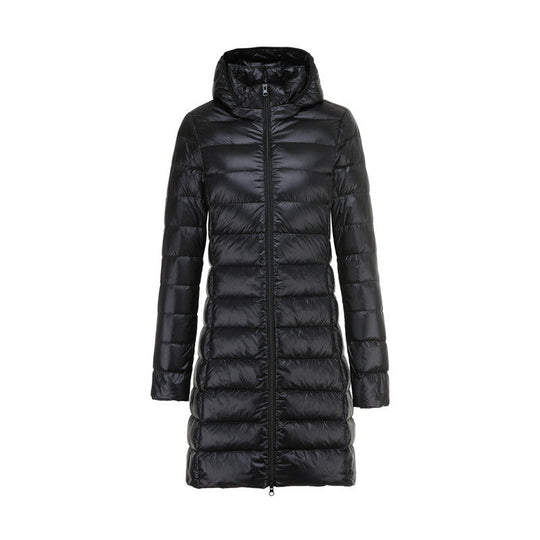 R&B | Lange Damen Daunenjacke Mit Abnehmbarem Kapuzen