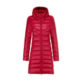 R&B | Lange Leicht Gepolsterte Jacke mit Abnehmbarem Kapuze für Frauen Ideal für Den Winter