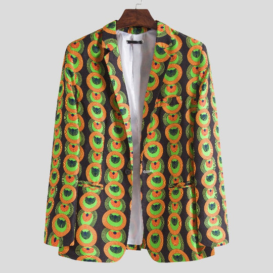 Damen Blazer mit buntem afrikanischen Muster und modernem Schnitt R&B