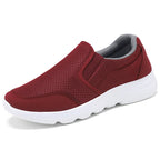 Damen Atmungsaktive Slip-On Freizeitschuhe mit elastischer Sohle