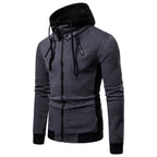 Herren bequemer Hoodie mit praktischem Reißverschluss und funktionalem Design