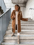 R&B | Eleganter Plüsch-Trenchcoat