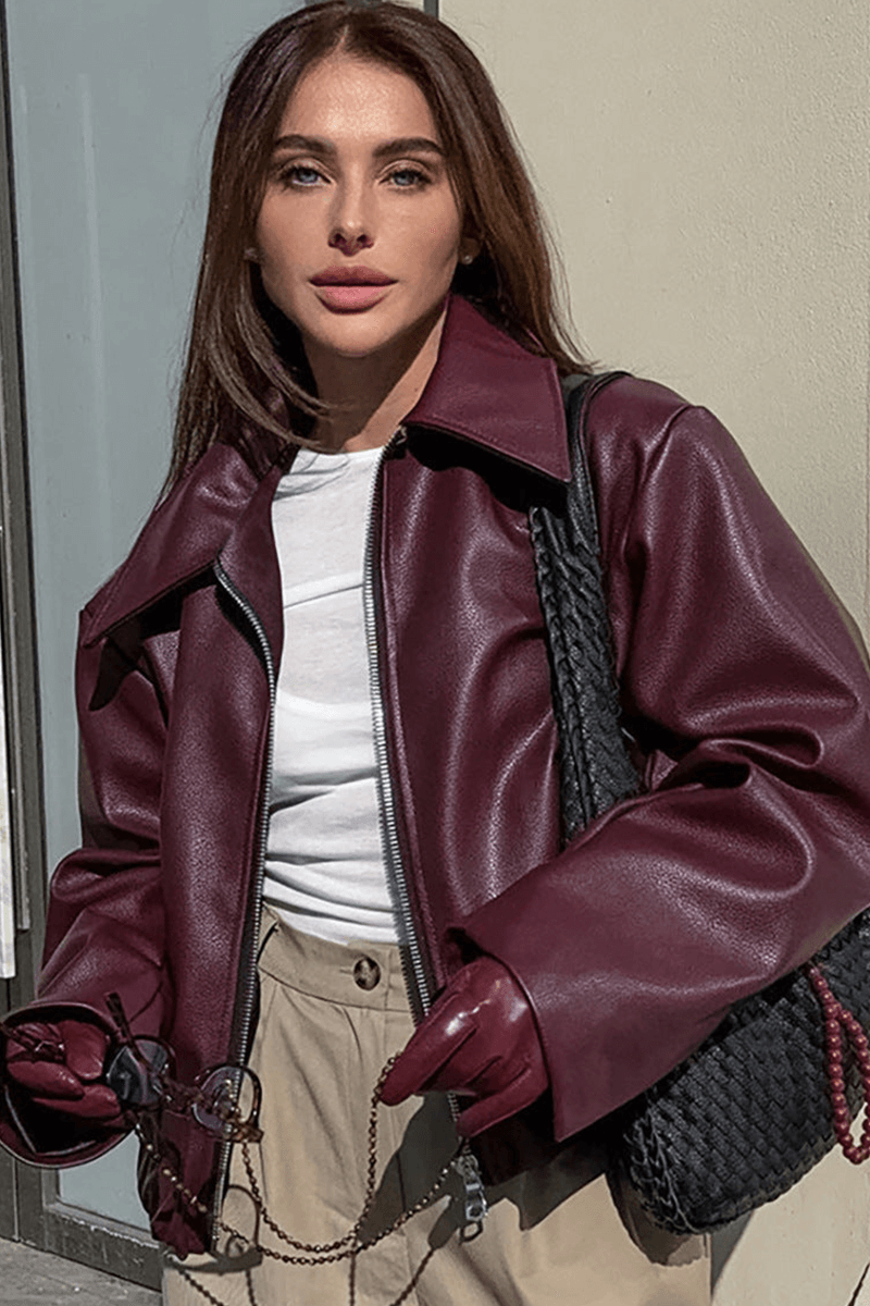 R&B | Kurze Kunstlederjacke