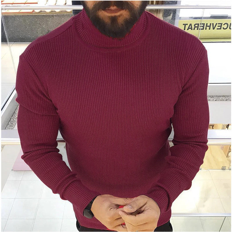 Herren Hochwertiger Strickrollkragenpullover R&B