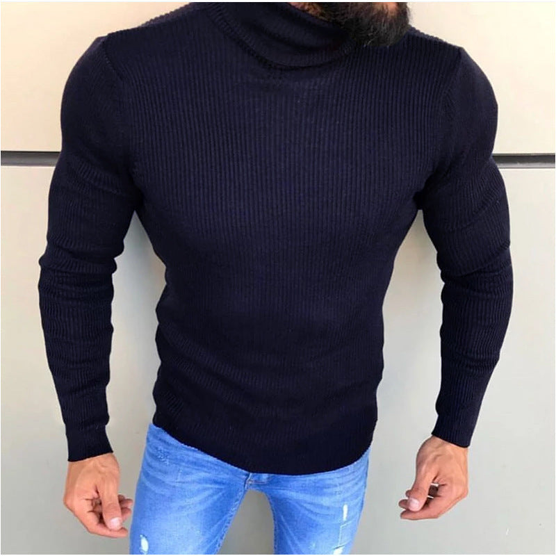 Herren Hochwertiger Strickrollkragenpullover R&B